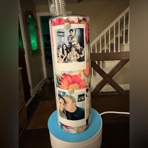 Custom Photo Tumbler 20oz 30oz, Personalized Skinny Tumbler, Family Picture Cup,
